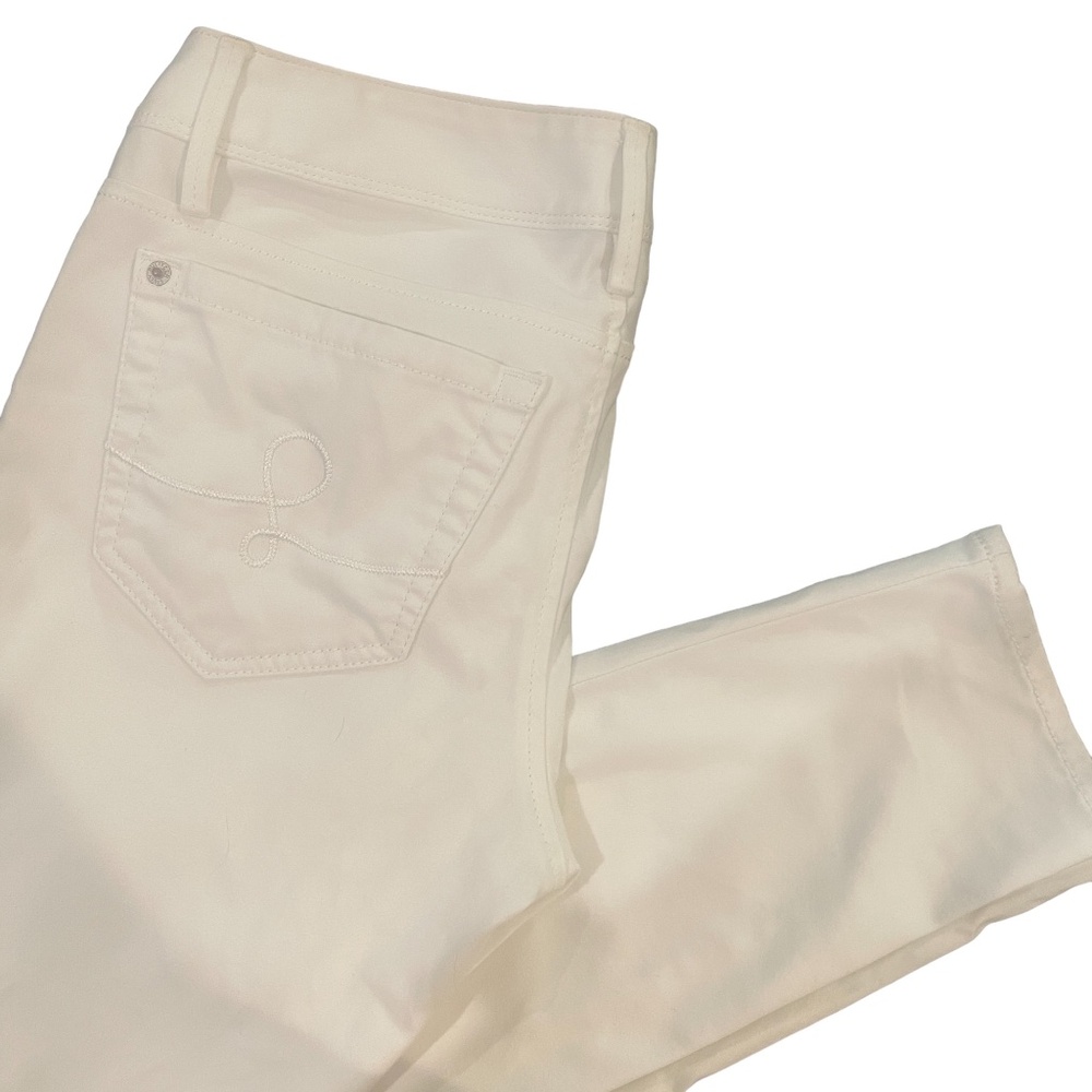 Lilly Pulitzer 4 White Jeans Skinny Worth Skinny Mini Cotton Blend Pockets Zip